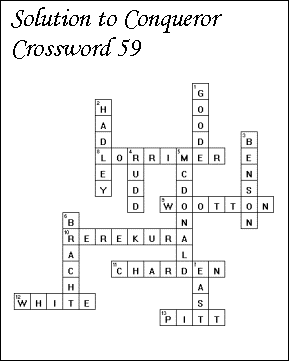 Solution to Conqueror Crossword 59

 

